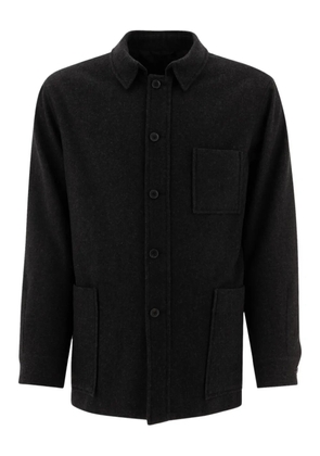Kaptain Sunshine button-down patch-pocket coat - Black