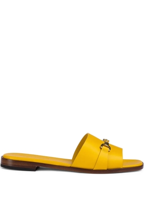 Doucal's leather slides - Yellow