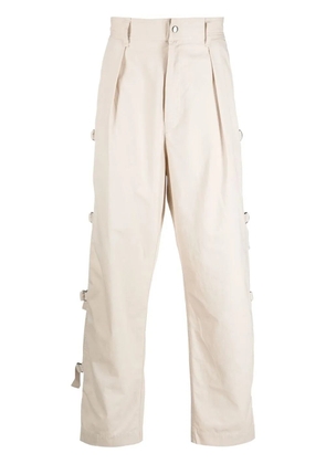 MARANT pleated straight-leg trousers - Neutrals