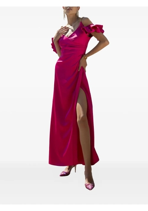 Hanita ruffled-detail maxi dress - Pink