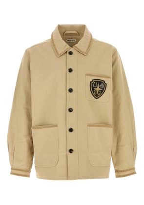 BODE embroidered-emblem shirt jacket - Neutrals