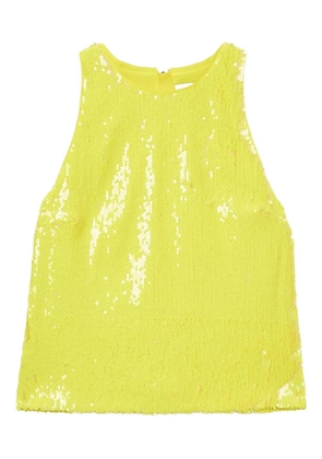 MSGM sequinned top - Yellow