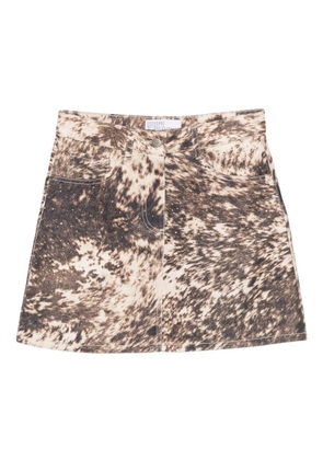 Giuseppe Di Morabito cow-print embellished skirt - Neutrals