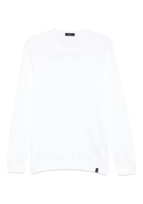Fay round-neck cotton sweatshirt - White