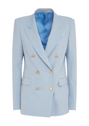 Tagliatore double-breasted gold-button blazer - Blue