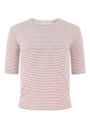Vince striped crew-neck T-shirt - Red