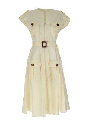 Les Filles d'Eva cotton belted dress - White