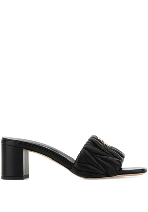 Miu Miu 55mm quilted slide sandals - Black