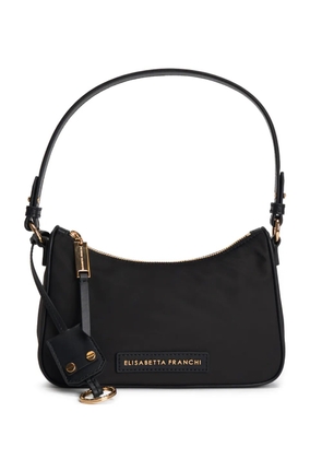 Elisabetta Franchi logo plaque tote bag - Black