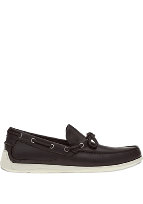 Ferragamo leather lace-up loafers - Brown