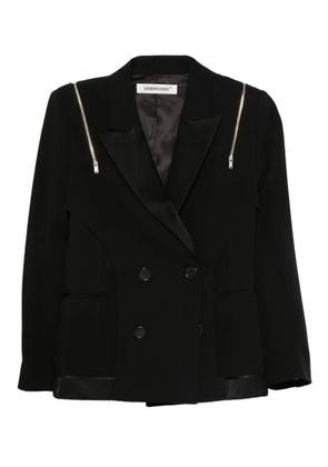 Undercover zip-detail double-breasted blazer - Black