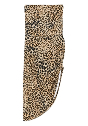 Norma Kamali strapless side-drape mini dress - Black