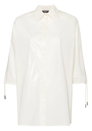 Peserico beaded trim-detail taffeta shirt - Neutrals