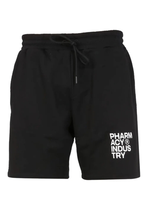 Pharmacy Industry drawstring-graphic shorts - Black