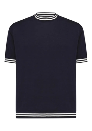 Eleventy cotton short-sleeved sweater - Blue