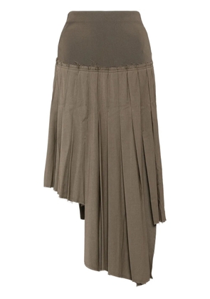 Rokh ribbed pleated skirts - Brown