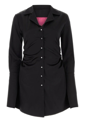 VERGUENZA draped-detail mini dress - Black