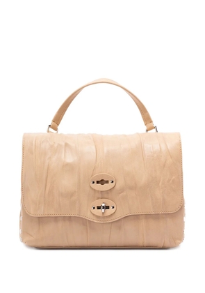 Zanellato pleated stud-detail shoulder bag - Neutrals