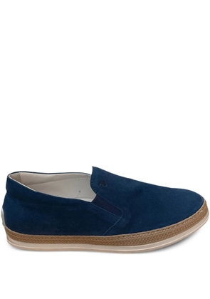 Tod's suede rope-trimmed espadrilles - Blue