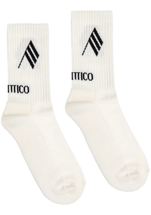 The Attico logo socks - White