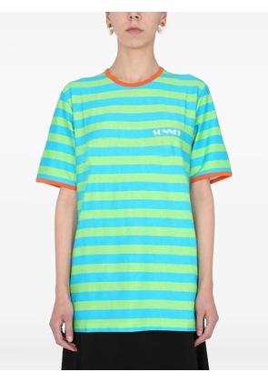 Sunnei x Biffi striped crew-neck T-shirt - Blue