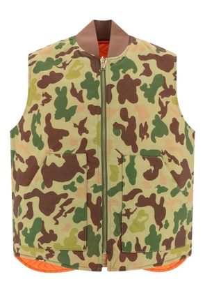 BEAMS PLUS camouflage pocket vest - Green