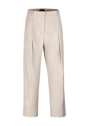 Moorer pleated cropped trousers - Neutrals