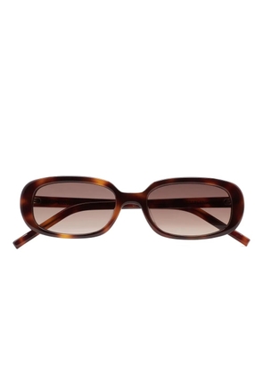 Kaleos Stirling tortoiseshell oval-frame sunglasses - Brown