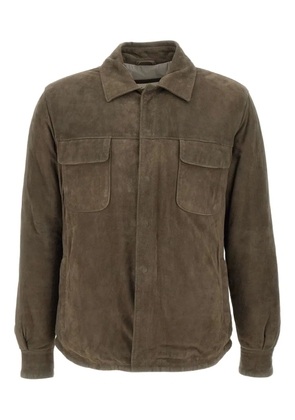 VOLFAGLI suede shirt jacket - Brown