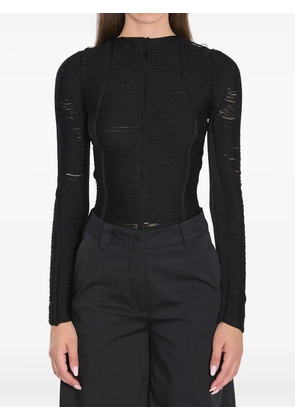 The Attico fringed top - Black