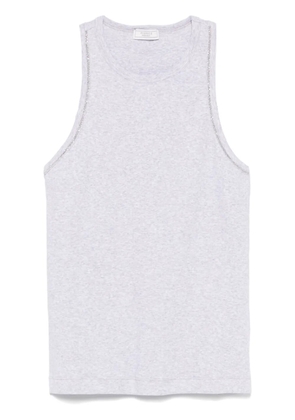 Peserico beaded trim-detail top - Grey