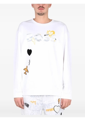 BOSS graphic-print sweatshirt - White