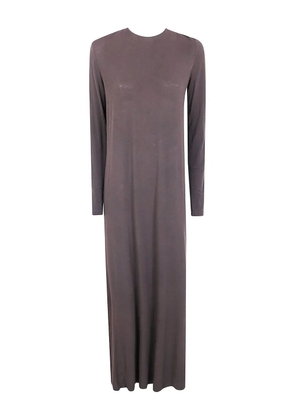 Uma Wang long-sleeve open-back maxi dress - Brown
