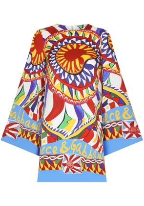Dolce & Gabbana graphic-print mini dress - Red