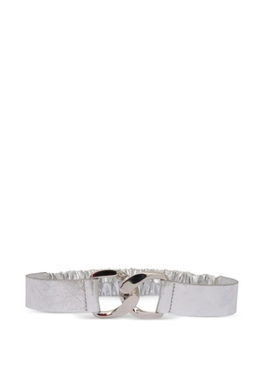 Orciani leather chain-buckle belt - Grey