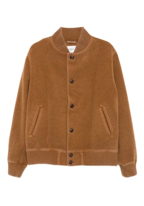 Circolo 1901 button-fastening wool bomber jacket - Brown
