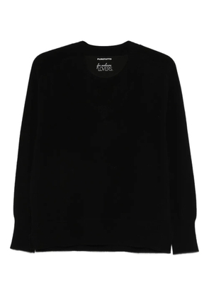 Purotatto V-neck sweater - Black