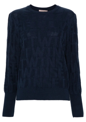 TWINSET jacquard-logo sweater - Blue