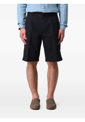 Zegna pleated cotton linen shorts - Blue