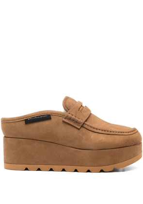 Stella McCartney Sneak-Elyse platform loafer slippers - Brown