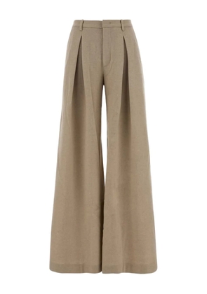 THE ANDAMANE pleated wool trousers - Neutrals