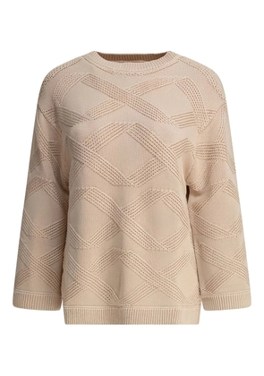 Loulou diamond-pattern cotton sweater - Neutrals