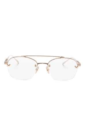 Leisure Society double-bridge half-rim glasses - Gold