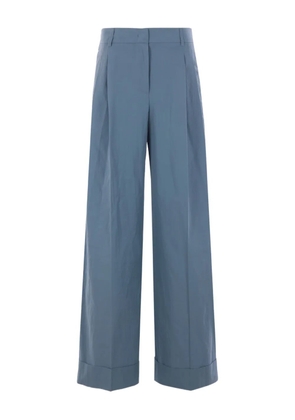 Alberto Biani cotton wide-leg trousers - Blue