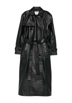 ducie Corrin buttoned belted leather trench - Black