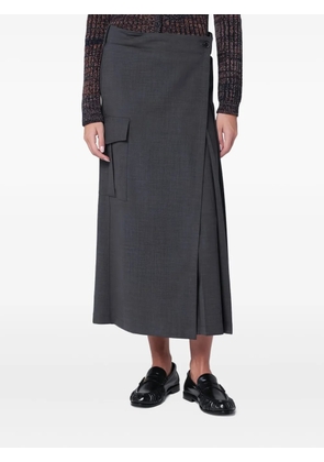 P.A.R.O.S.H. pleated maxi skirt - Grey