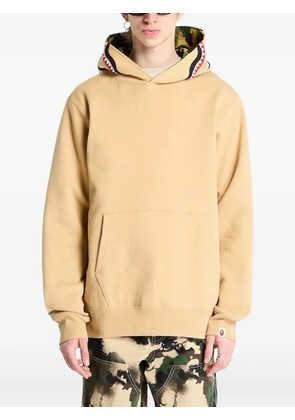 A BATHING APE® ABC Camo shark-motif hooded sweatshirt - Neutrals