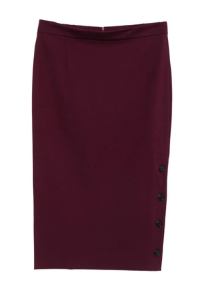 Marina Rinaldi button-detail pencil midi skirt - Purple