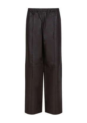 SELECTED leather trousers - Brown