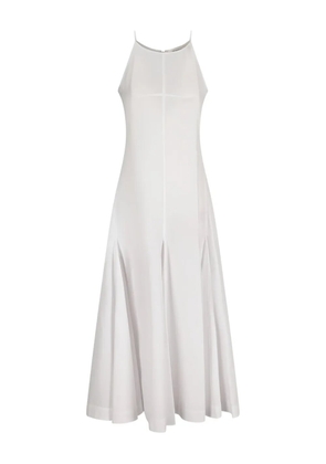 Sportmax halterneck flared dress - White